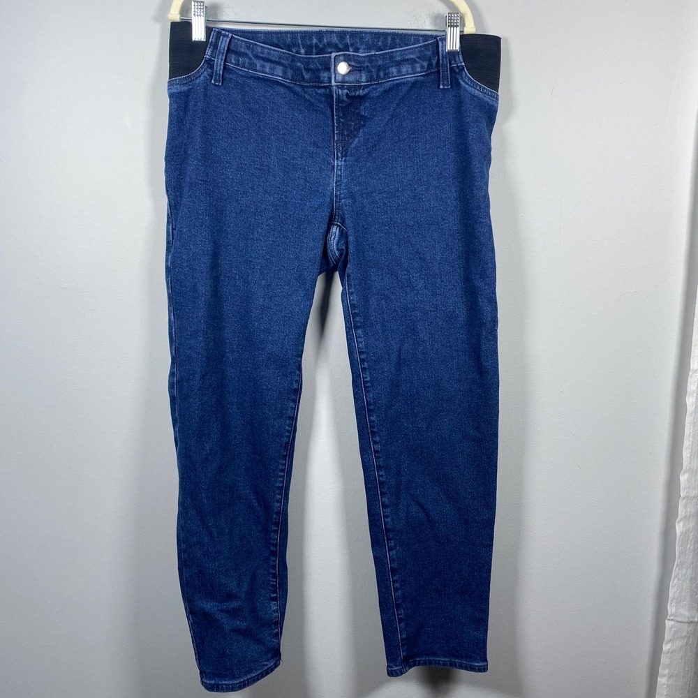 Isabel by Ingrid & Isabel Maternity Jeans 8 Blue 80's Slim Elastic Side Panel‎